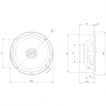 Автоакустика коаксиальная ORIS ELECTRONICS JB-652Q