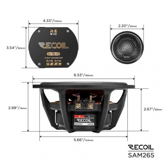 Автоакустика компонентная RECOIL SAM-265
