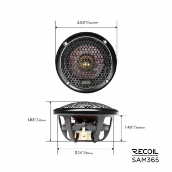 Автоакустика компонентная RECOIL SAM-365