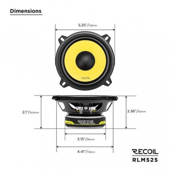 Автоакустика компонентная RECOIL RLM-525