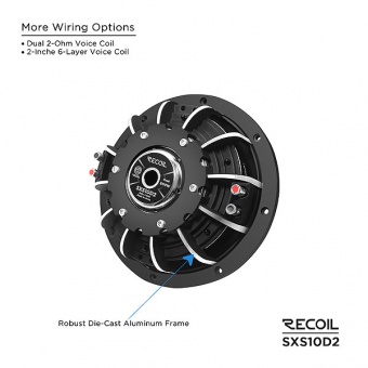 Сабвуфер RECOIL SXS10D2 SLIM