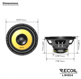 Сабвуфер RECOIL LW8S4