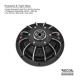 Сабвуфер RECOIL SXS12D2 SLIM