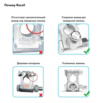 Клеммы аккум. Recoil ZBO