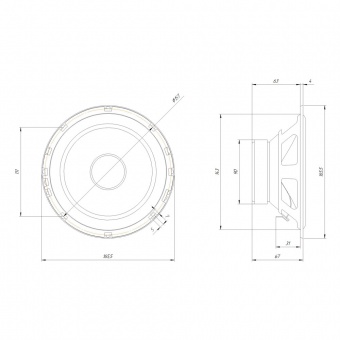 Автоакустика мидбас ORIS ELECTRONICS JB-65SW