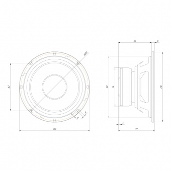 Автоакустика среднечастотная ORIS ELECTRONICS GR-804
