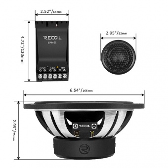 Автоакустика компонентная RECOIL SPM65